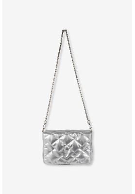 ALIX THE LABEL METALLIC CROSSOVER BAG QUILTED