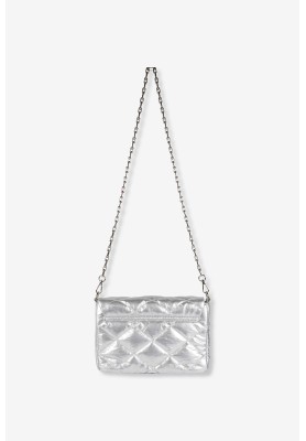 ALIX THE LABEL METALLIC CROSSOVER BAG QUILTED