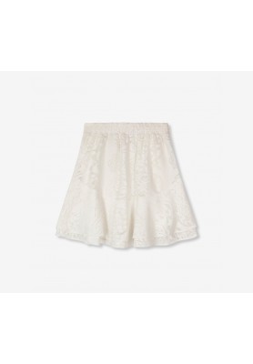 ALIX THE LABEL KNITTED LACE SKIRT SOFT WHITE