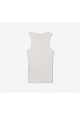 ALIX THE LABEL KNITTED RIB TANK TOP SOFT WHITE