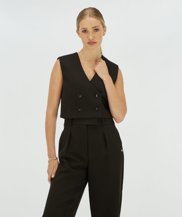 Crop Gilet Leva Black Jv-2506-0102