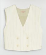 Crop Gilet Leva Pinstripe Jv-2506-0107