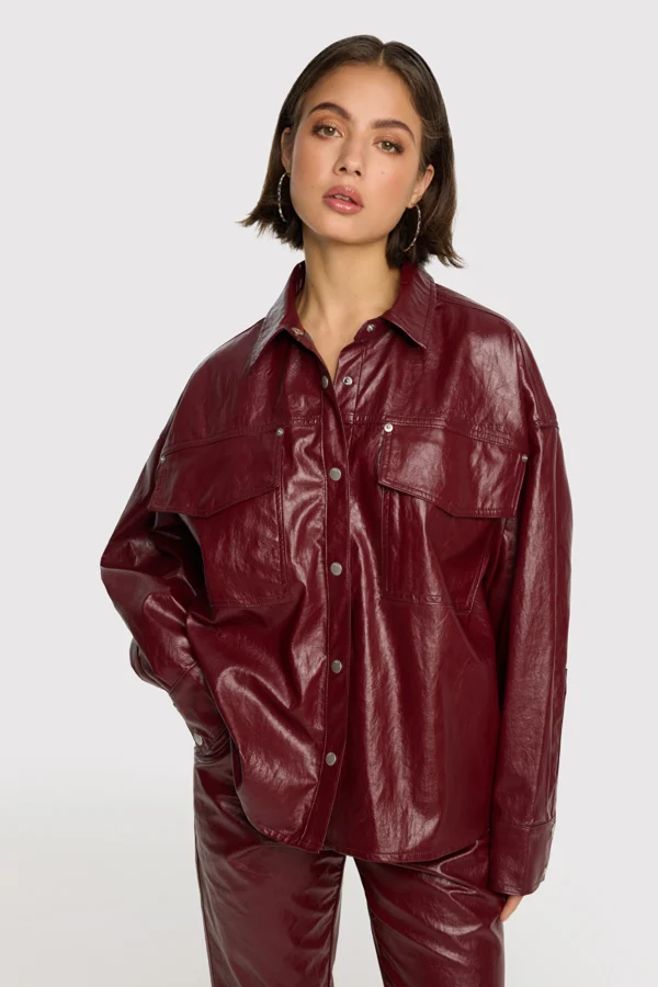 Alix Faux Leather Blouse 2509412310