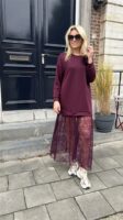 Maxi Sweaterjurk 36502 Lace Bordeaux