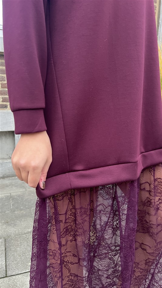 Maxi Sweaterjurk 36502 Lace Bordeaux