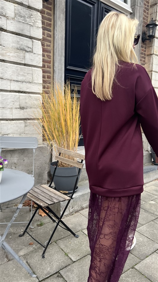 Maxi Sweaterjurk 36502 Lace Bordeaux