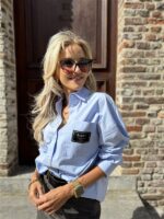 Short Rokje Carreaux Blauw Hemddet