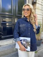 Jeanshemd Strass Hemddetails