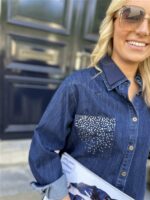 Jeanshemd Strass Hemddetails
