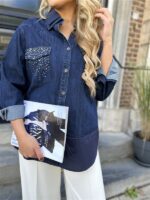 Jeanshemd Strass Hemddetails