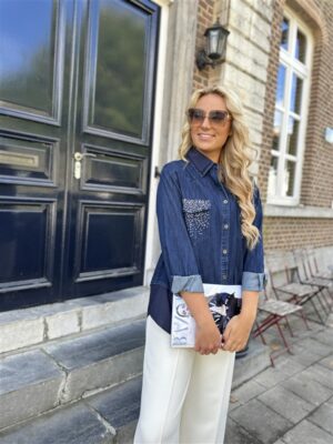 Jeanshemd Strass Hemddetails