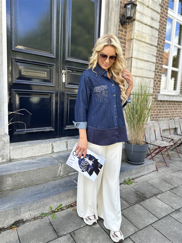 Jeanshemd Strass Hemddetails