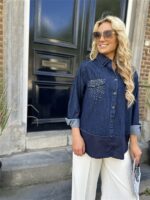 Jeanshemd Strass Hemddetails