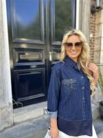 Jeanshemd Strass Hemddetails