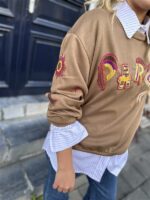 Sweater Paris Color Broderie Bruin
