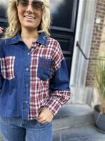 Jeans Hemdje Carreaux + Strass