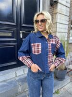 Jeans Hemdje Carreaux + Strass