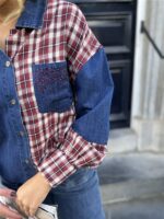 Jeans Hemdje Carreaux + Strass