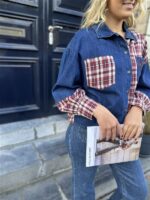 Jeans Hemdje Carreaux + Strass