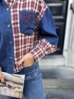 Jeans Hemdje Carreaux + Strass