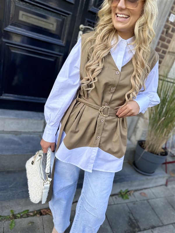 Hemd M86006 Met Gilet Over