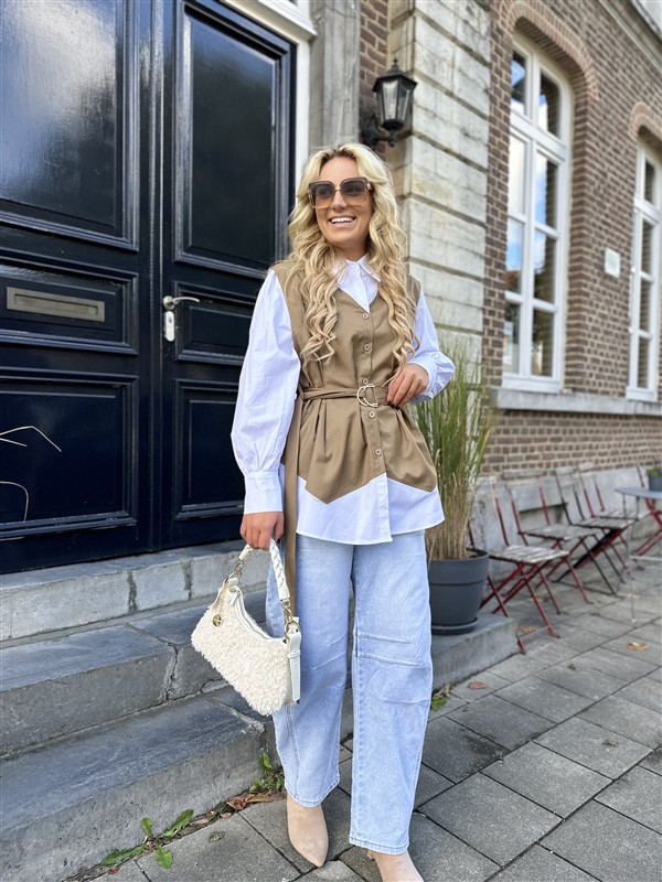 Hemd M86006 Met Gilet Over