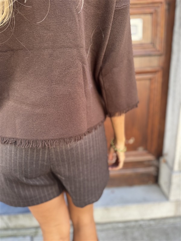 Skort Pc123 Pinstripe Chocolat