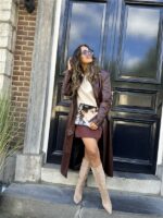 Maxi Leatherlook Mantel Ld3313 Bordeaux