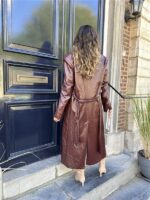 Maxi Leatherlook Mantel Ld3313 Bordeaux