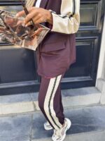 Sporty Pants 36577 Side Line Burgundy