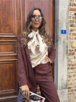 Bow Blouse Ld3497 Beige