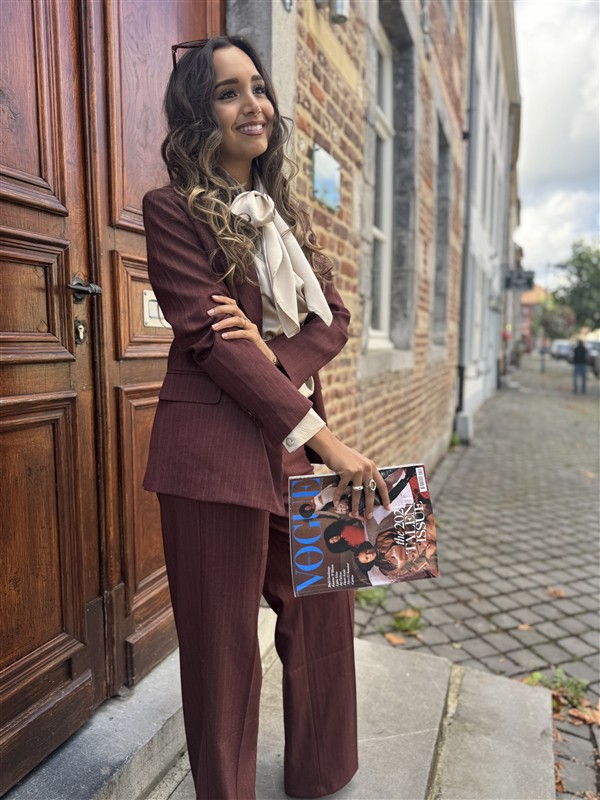 Bow Blouse Ld3497 Beige