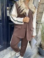 Sporty Blazer 36578 Side Line Sleeve Bru