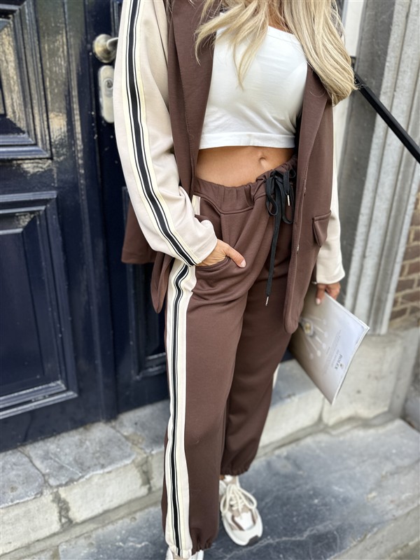 Sporty Blazer 36578 Side Line Sleeve Bru