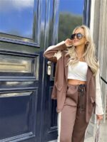 Sporty Blazer 36578 Side Line Sleeve Bru