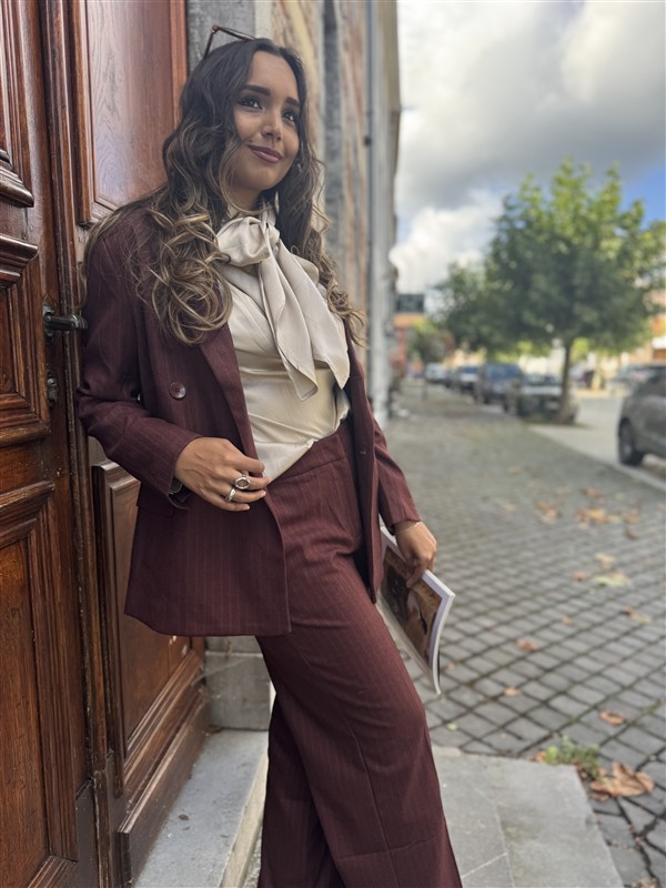 Bow Blouse Ld3497 Beige