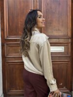 Bow Blouse Ld3497 Beige