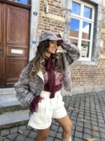 Lace Bow Blouse Ld3464 Bordeaux