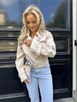 Korte Trench V308 Beige