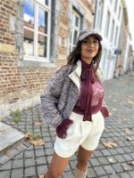 Lace Bow Blouse Ld3464 Bordeaux