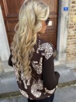 Leopard Bomber Gilet Bruin