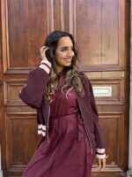 Maxi Lace Dress 3465 Bordeaux