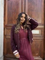 Maxi Lace Dress 3465 Bordeaux