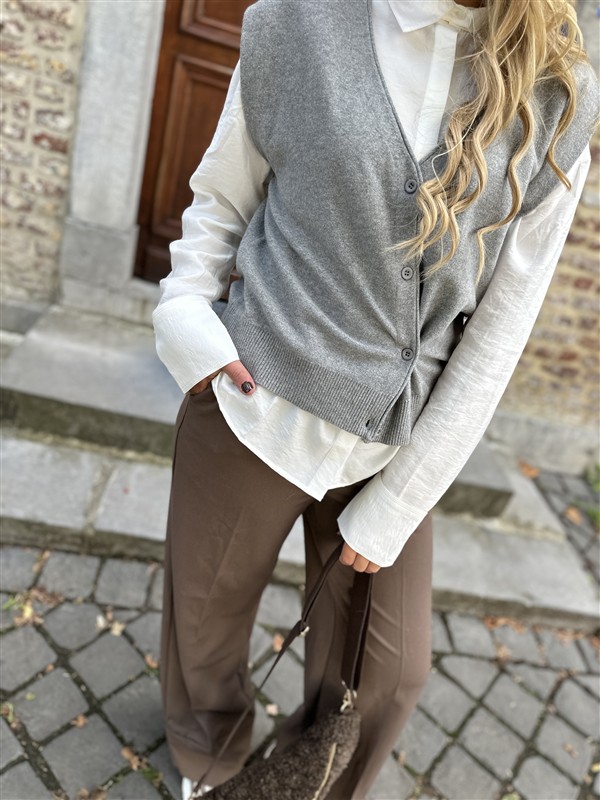 Gilet 01-010120-508 Asym Button