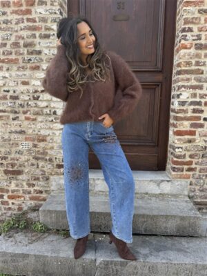 Jeans Strass Stenen + Buisjes Parels