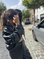 Leatherlook Vest Zwart Ld3346