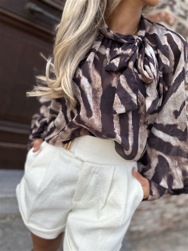 Tweed Short Pc79a Riem Gouddet Ecru