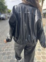 Leatherlook Vest Zwart Ld3346