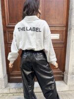 Leatherloook Broek Balloon Ld3347 Zwart