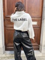 Leatherloook Broek Balloon Ld3347 Zwart